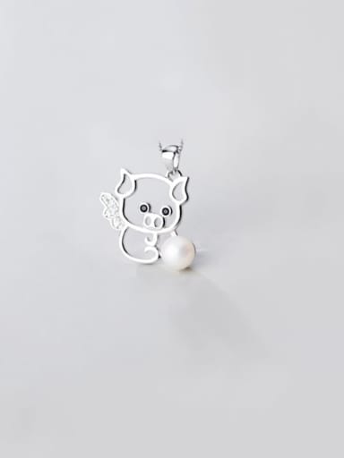 custom 925 sterling silver  Fashionable cute diamond pig pendant