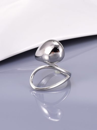 Titanium Steel Water Drop Hip Hop Band Ring