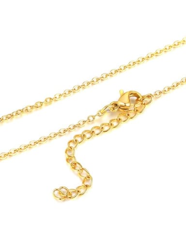 Gold chain 40+ 5cm Titanium Steel  26 Letter Minimalist  Pendant Necklace
