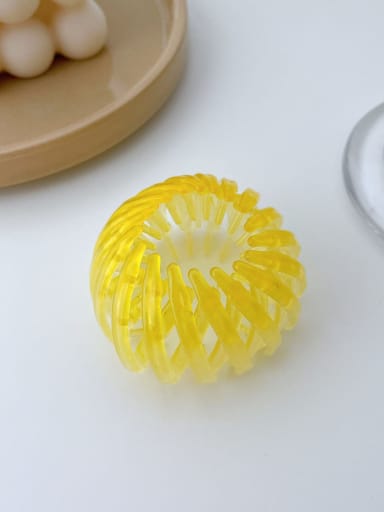 Jelly yellow 4.5cm Resin Trend Geometric  Multi Color Bird's nest Jaw Hair Claw