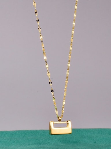 Titanium Smooth Locket Minimalist Necklace