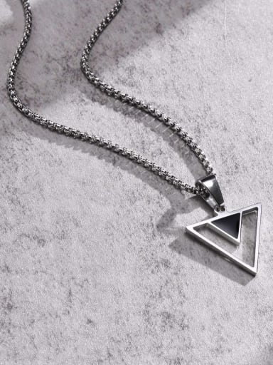 custom Stainless steel Triangle Hip Hop Necklace