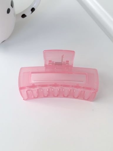 PC material rose red 8cm Alloy Resin  Minimalist Geometric Jaw Hair Claw