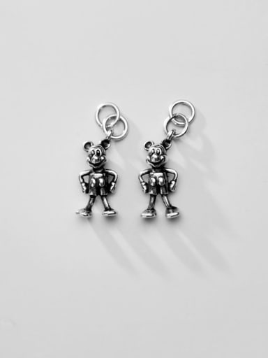 custom 925 Sterling Silver With Cartoon Mickey Mouse Pendant DIY Accessories