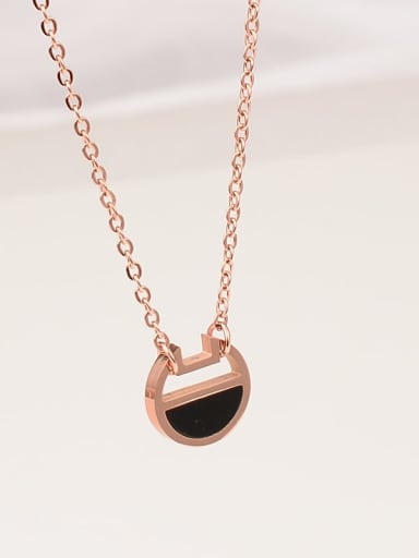 Titanium Acrylic Locket Minimalist Necklace