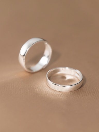 999 Fine Silver Geometric Minimalist Band Ring