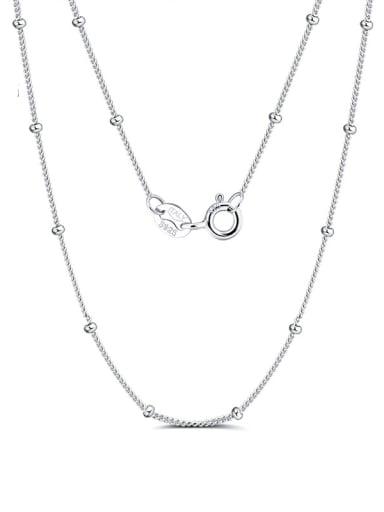 925 Sterling Silver  Minimalist Sideways Bead Chain