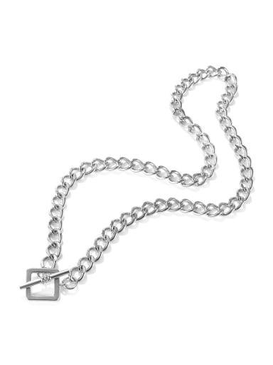 Titanium Steel Locket Vintage  Hollow Chain Necklace