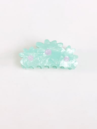 green Acrylic Trend Geometric Alloy Multi Color Jaw Hair Claw