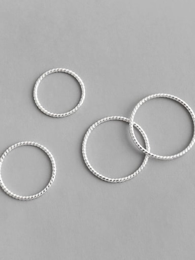 925 Sterling Silver Smooth Round Minimalist  Free Size Midi Ring