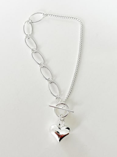 Love bracelet a286 925 Sterling Silver Heart Minimalist Link Bracelet