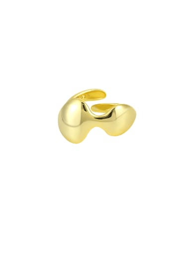 18K gold  adjustable size 15 925 Sterling Silver Irregular Minimalist Band Ring