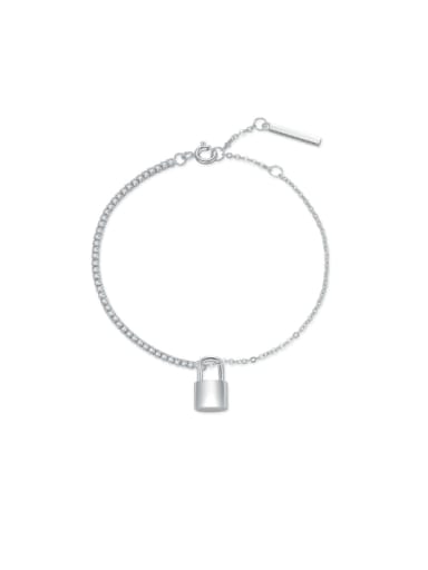 925 Sterling Silver Locket Minimalist Link Bracelet