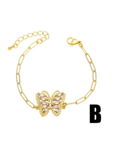 Brass Imitation Pearl Butterfly Vintage Beaded Bracelet