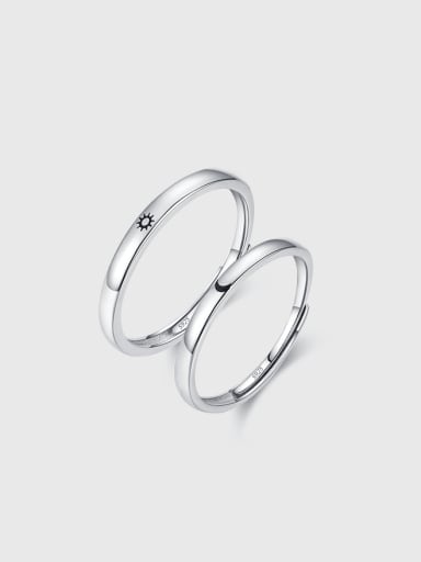 925 Sterling Silver Star Minimalist Couple Ring