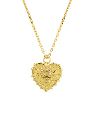 18K Gold 925 Sterling Silver Cubic Zirconia Heart Minimalist Necklace