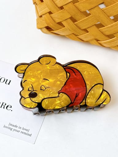 Winnie Bear 8.2cm Acrylic Cute Icon Multi Color Jaw Hair Claw