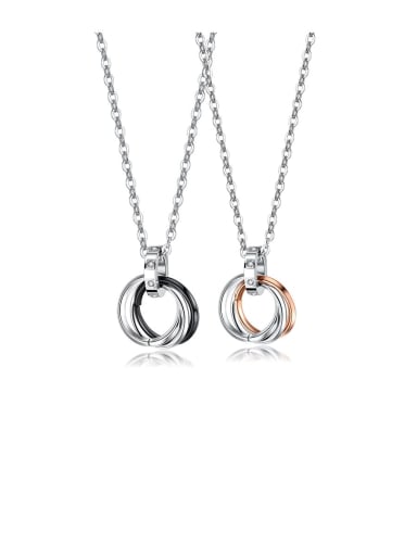 Titanium Round Minimalist Necklaces