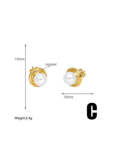 C Brass Cubic Zirconia Heart Minimalist Drop Earring