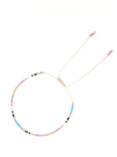 MI B210098A Miyuki Millet Bead Multi Color Bohemia Handmade Weave Bracelet