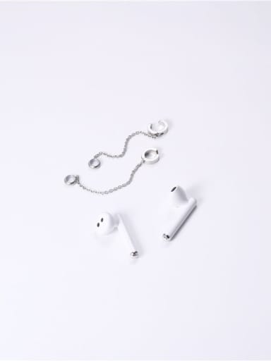 custom Titanium Tassel Minimalist Ear Chain Earring