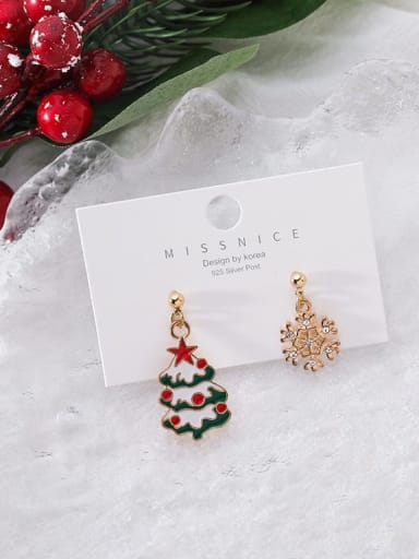Alloy Enamel Christmas Seris Cute Stud Earring