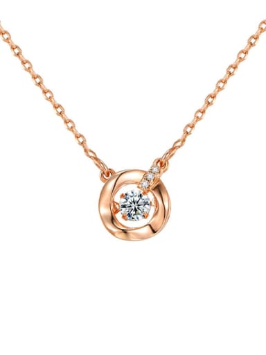 Alloy Cubic Zirconia Round Dainty Necklace