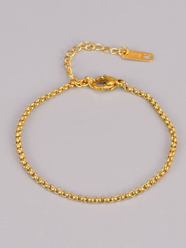 18K gold Titanium Steel Irregular Vintage Link Bracelet