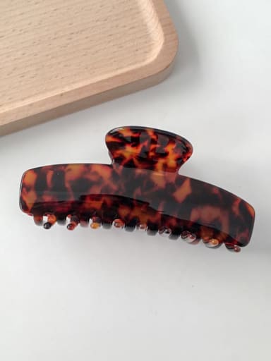 Brownish red 11cm Cellulose Acetate Minimalist Geometric Alloy Jaw Hair Claw