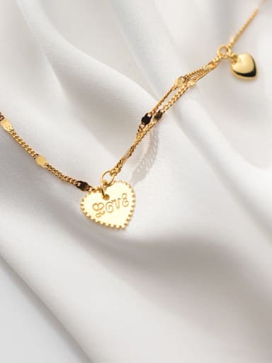 925 Sterling Silver Heart Minimalist Multi Strand Necklace
