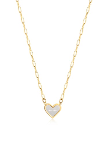 Titanium Steel Shell Heart Minimalist Necklace