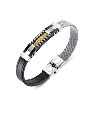 Titanium leather Bracelet