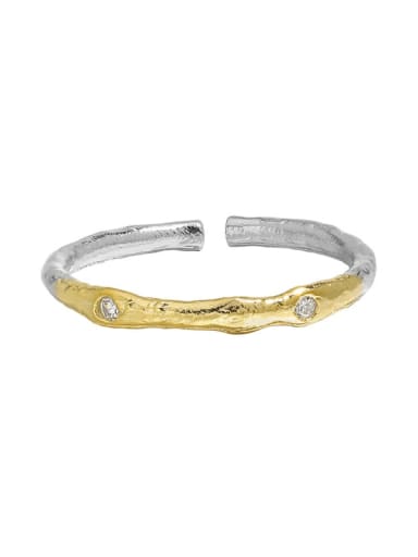 JA816 925 Sterling Silver Geometric Minimalist Band Ring