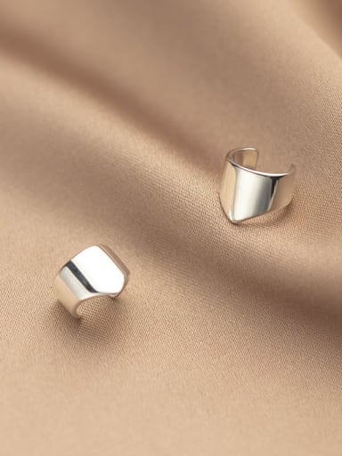 925 Sterling Silver Geometric Minimalist Clip Earring