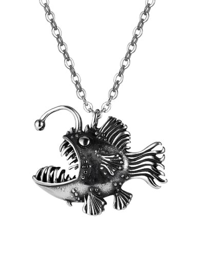 Titanium Steel Fish Vintage Necklace