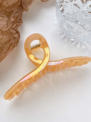 Colorful yellow 12.6cm Trend Geometric Alloy Resin Multi Color Jaw Hair Claw