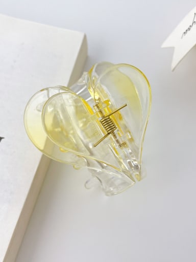 Light yellow 6.2cm Alloy Resin  Minimalist Irregular Jaw Hair Claw