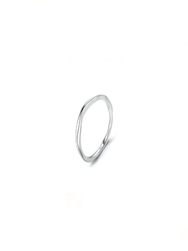 S925 sterling silver (silver) 925 Sterling Silver Geometric Minimalist Band Ring
