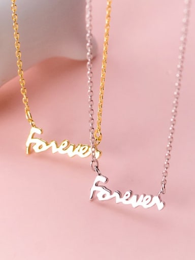 925 Sterling Silver Letter Minimalist pendant Necklace