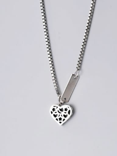 925 Sterling Silver Heart letter  Ethnic Necklace