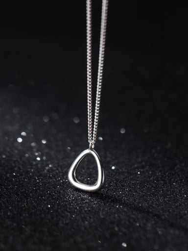925 Sterling Silver Triangle Minimalist Necklace