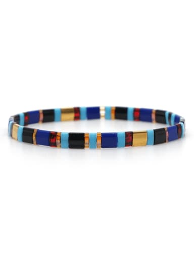 Stainless steel TILA Bead Multi Color Geometric Bohemia Handmade Weave Bracelet