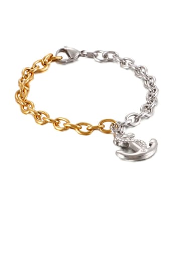 Stainless Steel Irregular Anchor Vintage Chain  Bracelet