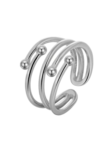 Silver 925 Sterling Silver Geometric Minimalist Stackable Ring