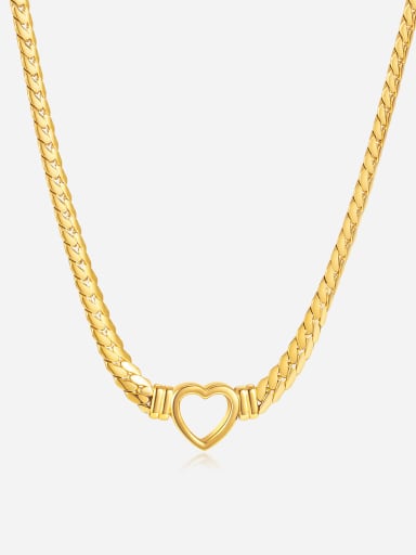 Titanium Steel Shell Heart Hip Hop Necklace