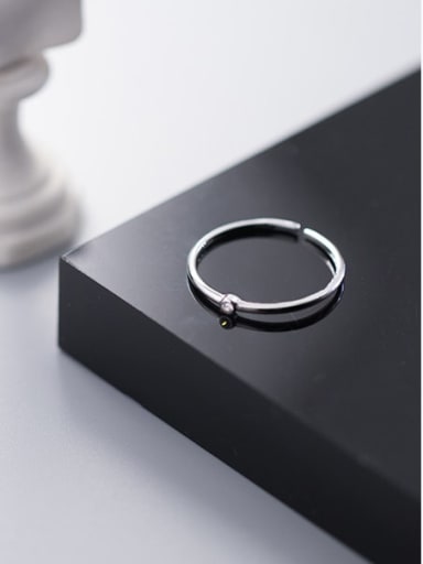 925 Sterling Silver Minimalist Smooth  Round Free Size Ring