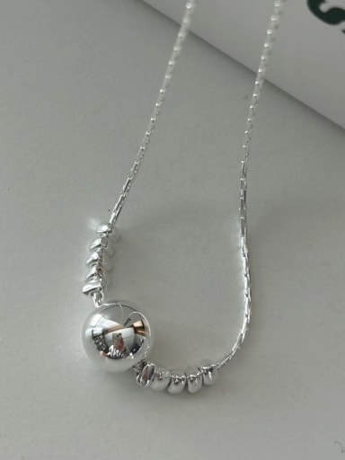 925 Sterling Silver Bead Irregular Vintage Necklace