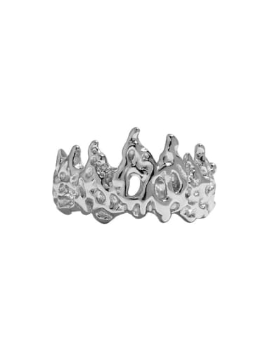 925 Sterling Silver Flame Vintage Band Ring