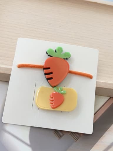 Alloy Acrylic Cute Children cartoon animal fruit Hairpin Rubber band Set
