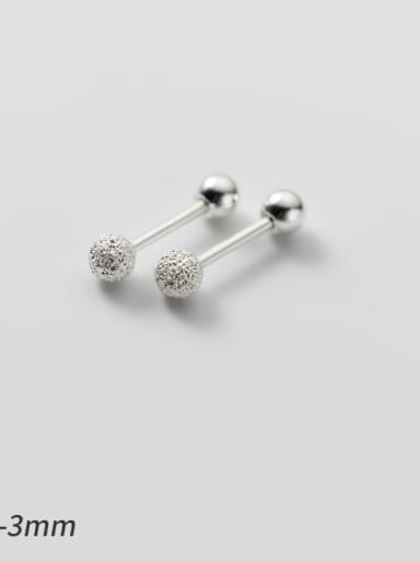 925 Sterling Silver Ball Minimalist Stud Earring